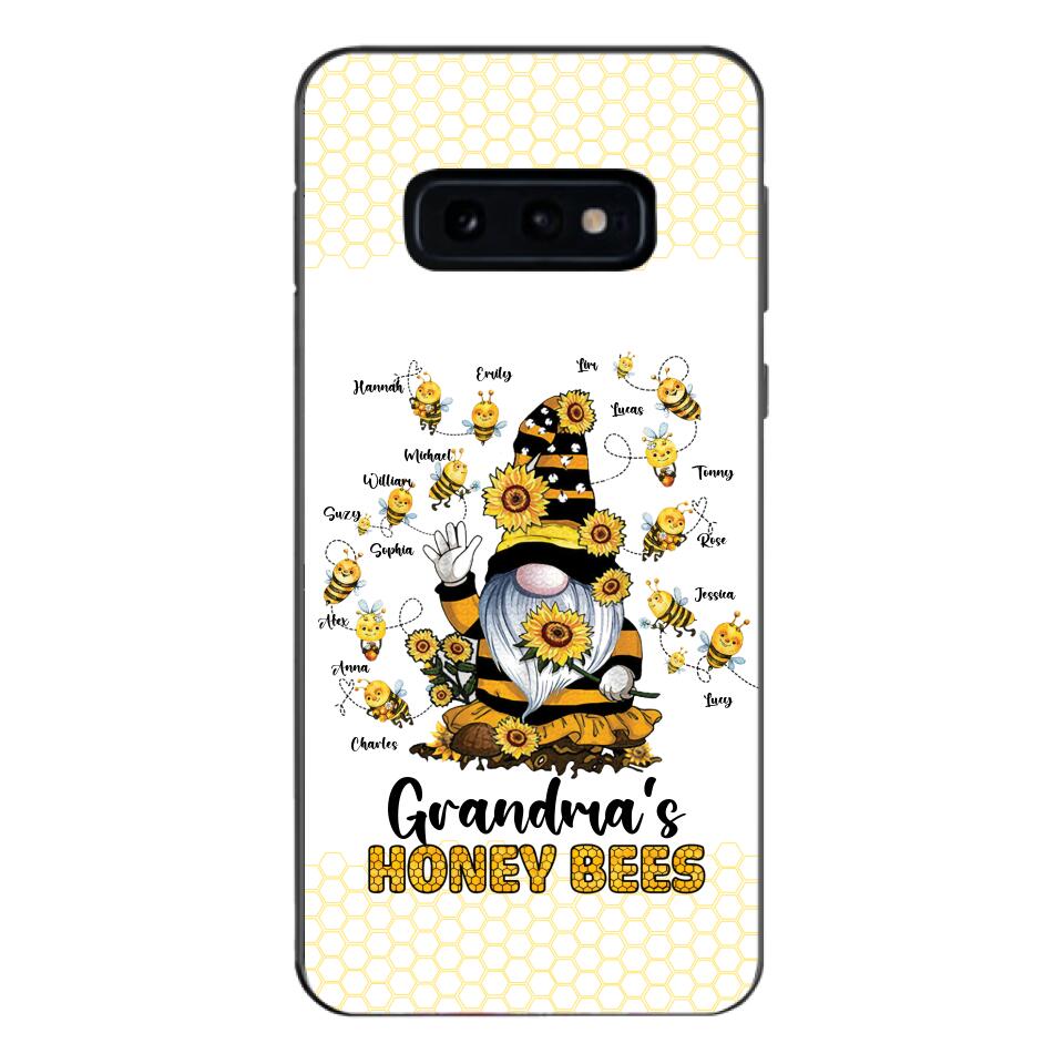 PERSONALIZED GRANDMA'S HONEY BEE WITH KID NAME PHONECASE QTTN3003