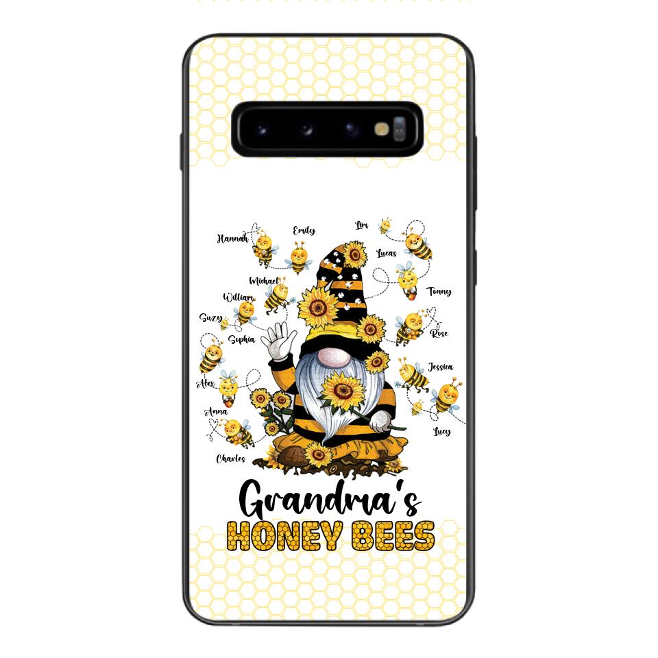 PERSONALIZED GRANDMA'S HONEY BEE WITH KID NAME PHONECASE QTTN3003