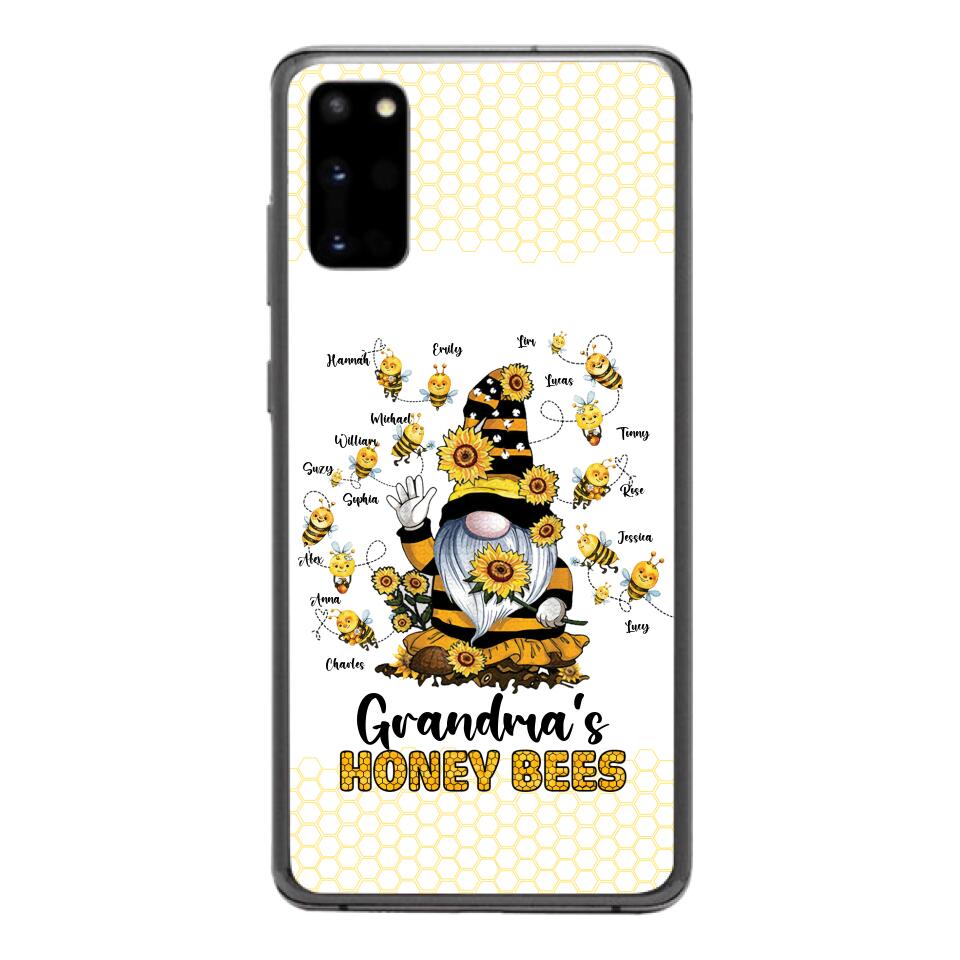 PERSONALIZED GRANDMA'S HONEY BEE WITH KID NAME PHONECASE QTTN3003