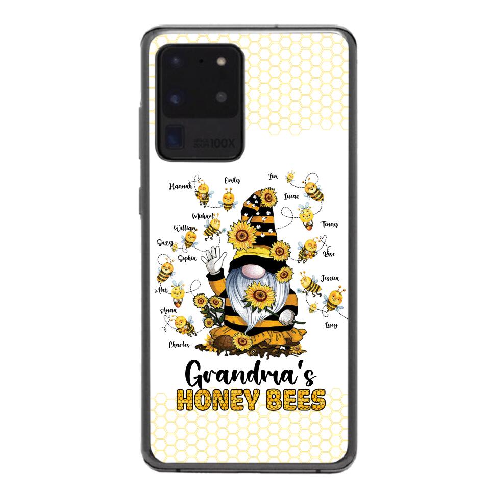 PERSONALIZED GRANDMA'S HONEY BEE WITH KID NAME PHONECASE QTTN3003