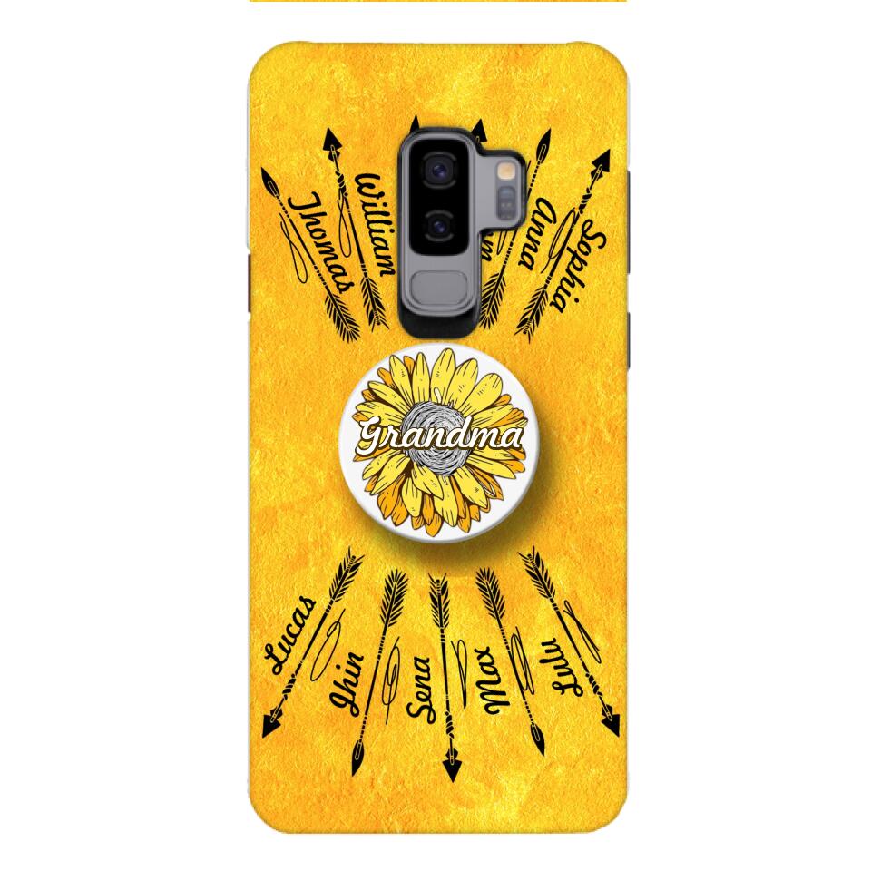 Personalized Grandma Kid Phone Case + Grip Printed 22MAR-MQ30