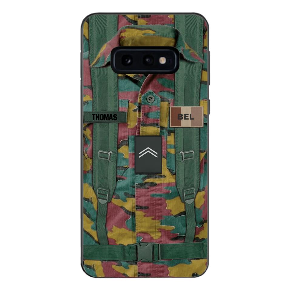 Personalized Belgium Army Veteran Camo Phone Case Printed 3T 3103