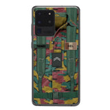 Personalized Belgium Army Veteran Camo Phone Case Printed 3T 3103