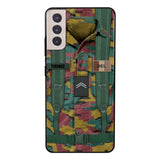 Personalized Belgium Army Veteran Camo Phone Case Printed 3T 3103