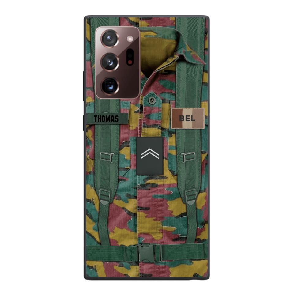 Personalized Belgium Army Veteran Camo Phone Case Printed 3T 3103