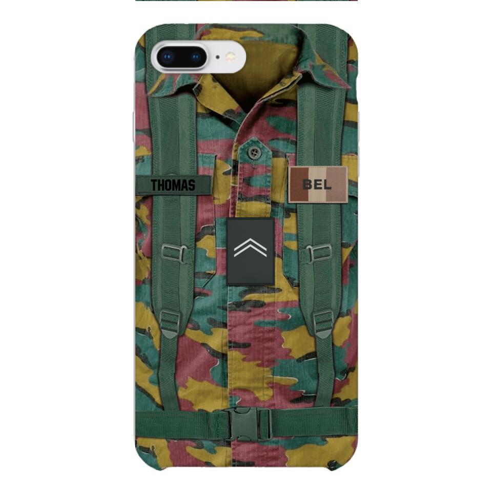 Personalized Belgium Army Veteran Camo Phone Case Printed 3T 3103