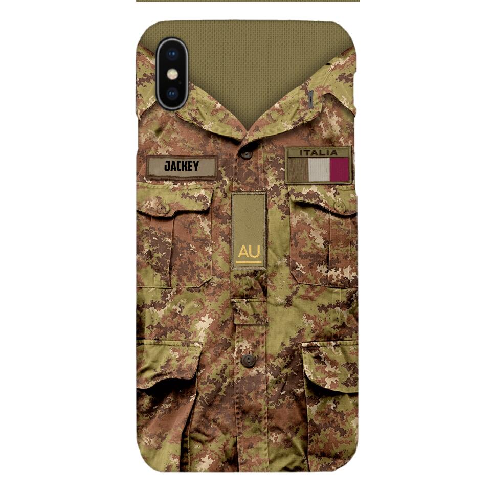 Personalized Italian Soldier/Veterans Phone Case Printed 22MAR-HQ31