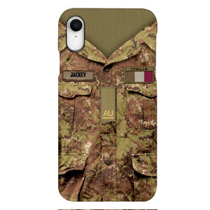 Personalized Italian Soldier/Veterans Phone Case Printed 22MAR-HQ31