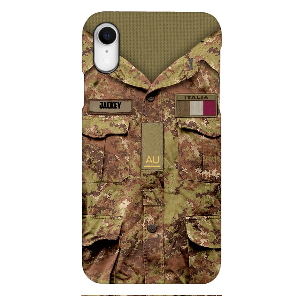 Personalized Italian Soldier/Veterans Phone Case Printed 22MAR-HQ31