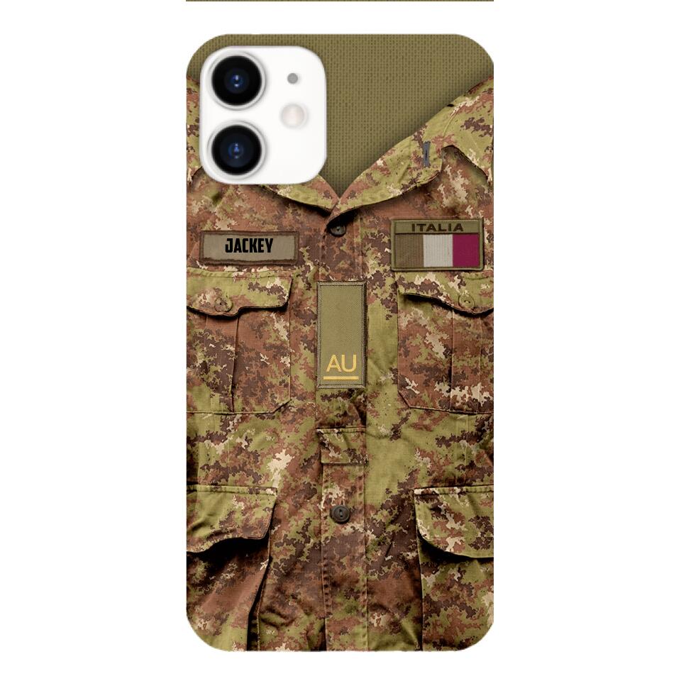 Personalized Italian Soldier/Veterans Phone Case Printed 22MAR-HQ31