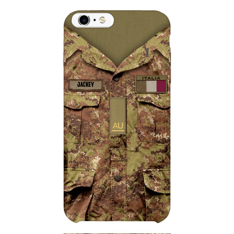 Personalized Italian Soldier/Veterans Phone Case Printed 22MAR-HQ31