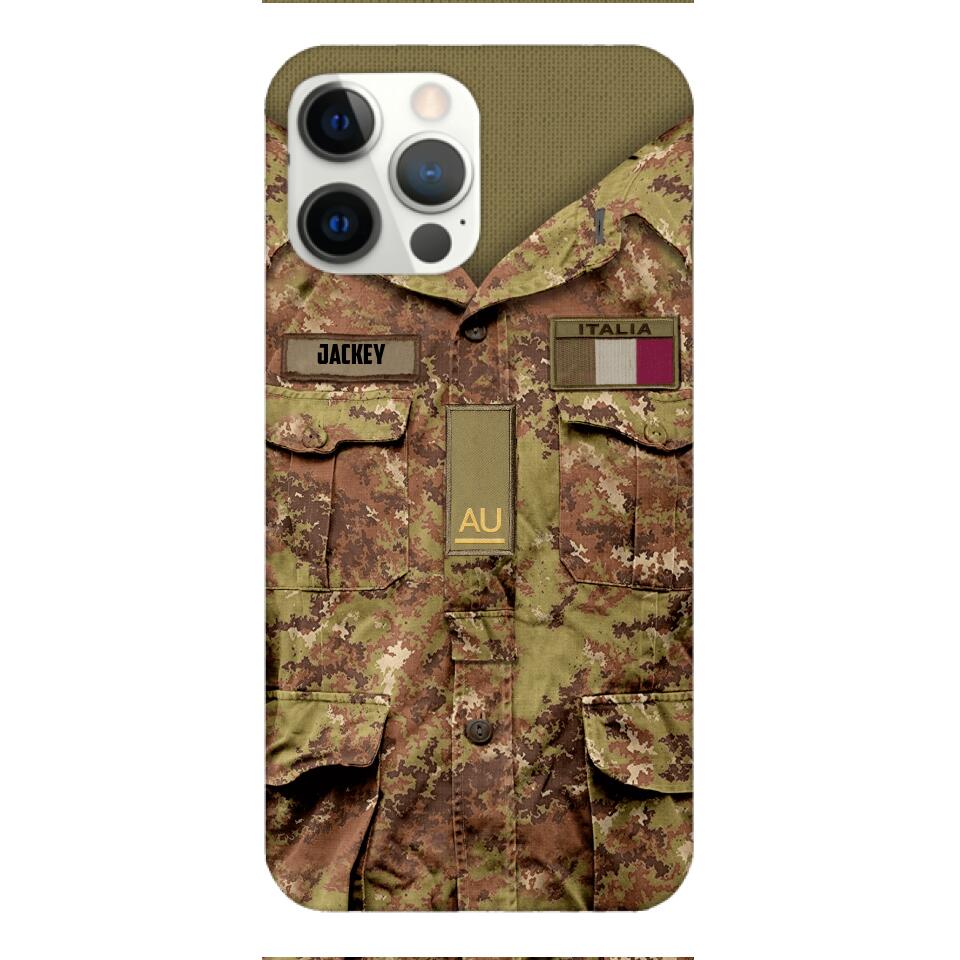 Personalized Italian Soldier/Veterans Phone Case Printed 22MAR-HQ31