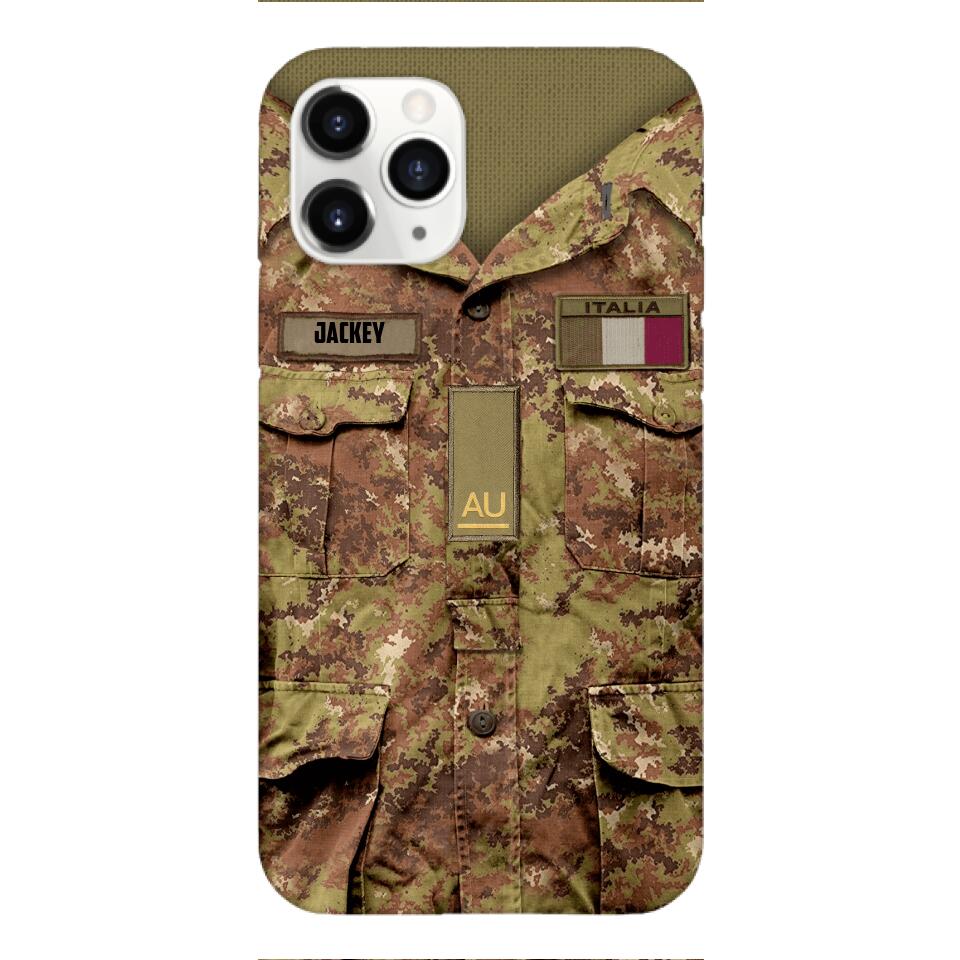 Personalized Italian Soldier/Veterans Phone Case Printed 22MAR-HQ31