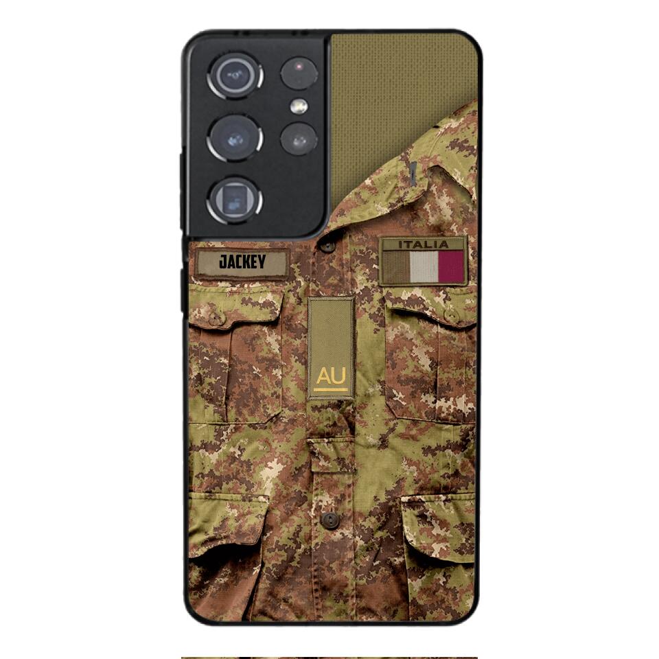 Personalized Italian Soldier/Veterans Phone Case Printed 22MAR-HQ31