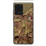 Personalized Italian Soldier/Veterans Phone Case Printed 22MAR-HQ31