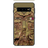 Personalized Italian Soldier/Veterans Phone Case Printed 22MAR-HQ31