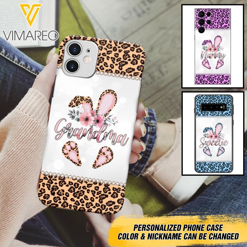 PERSONALIZED GRANDMA BUNNY PHONECASE QTDT0104