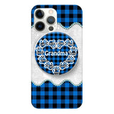 Personalized Grandma Kid Phone Case + Grip Printed 22MAR-DT31