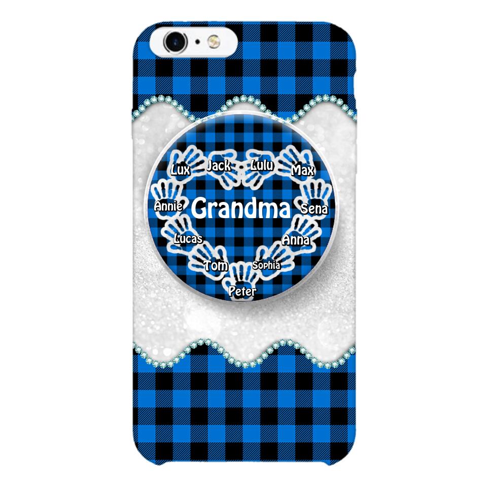 Personalized Grandma Kid Phone Case + Grip Printed 22MAR-DT31