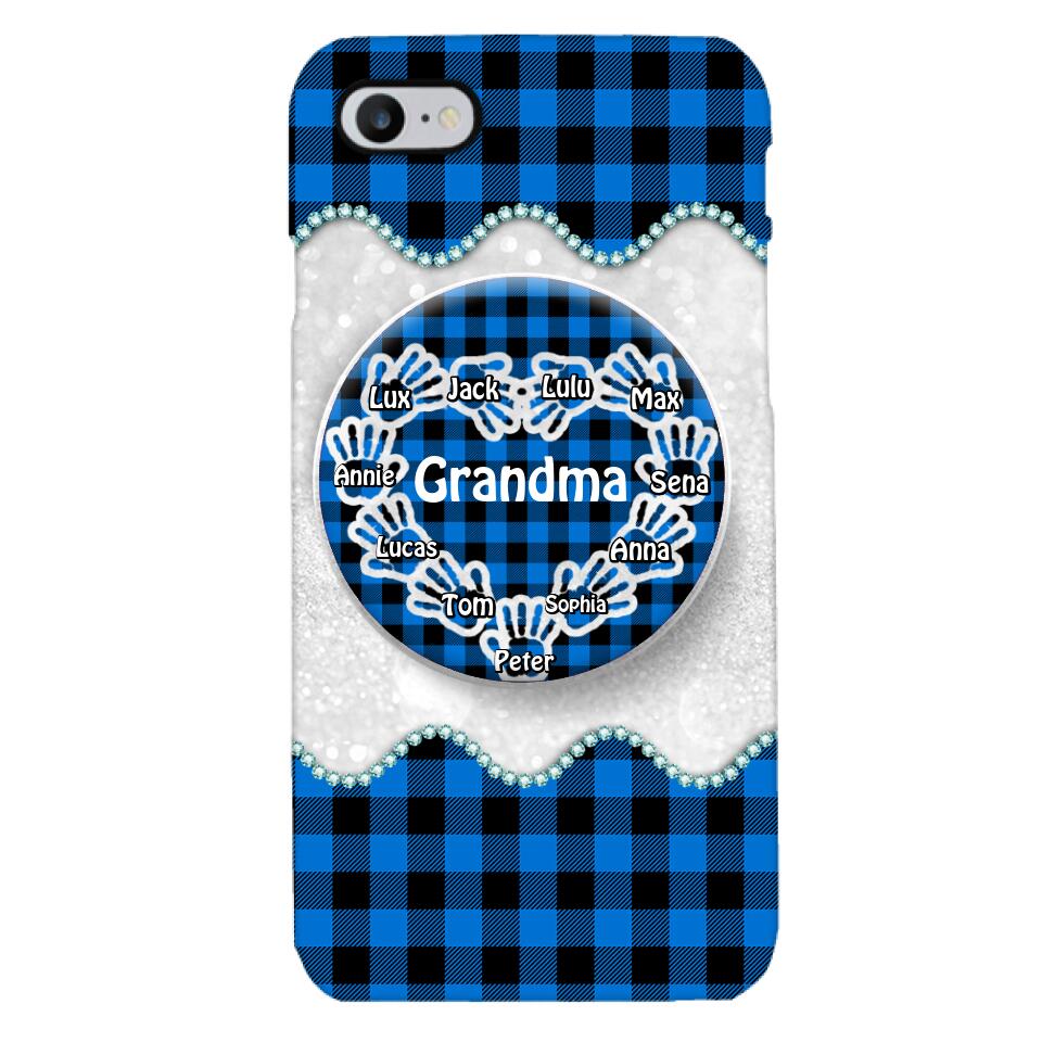 Personalized Grandma Kid Phone Case + Grip Printed 22MAR-DT31