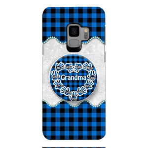 Personalized Grandma Kid Phone Case + Grip Printed 22MAR-DT31