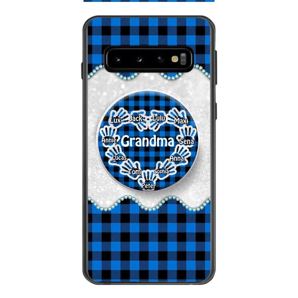 Personalized Grandma Kid Phone Case + Grip Printed 22MAR-DT31