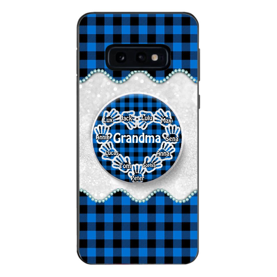 Personalized Grandma Kid Phone Case + Grip Printed 22MAR-DT31