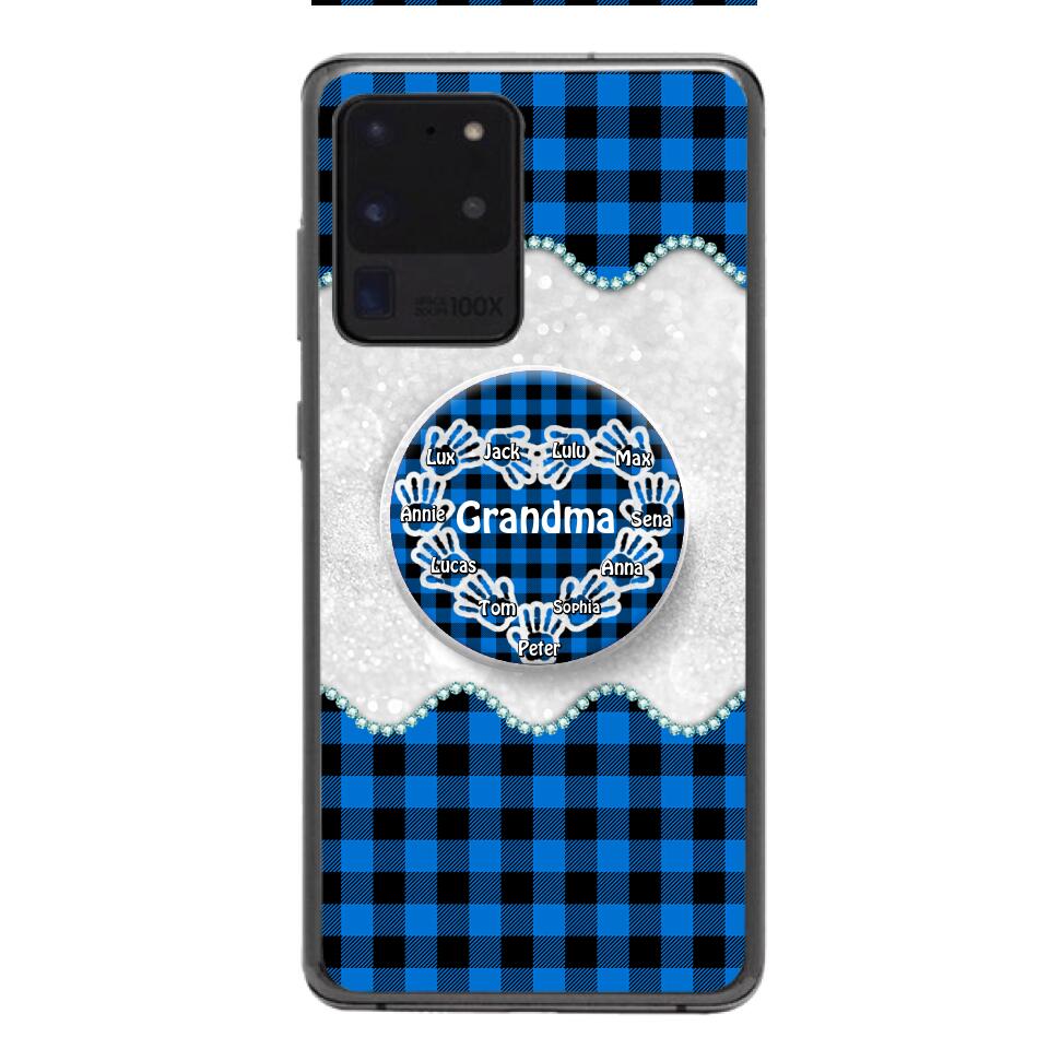 Personalized Grandma Kid Phone Case + Grip Printed 22MAR-DT31