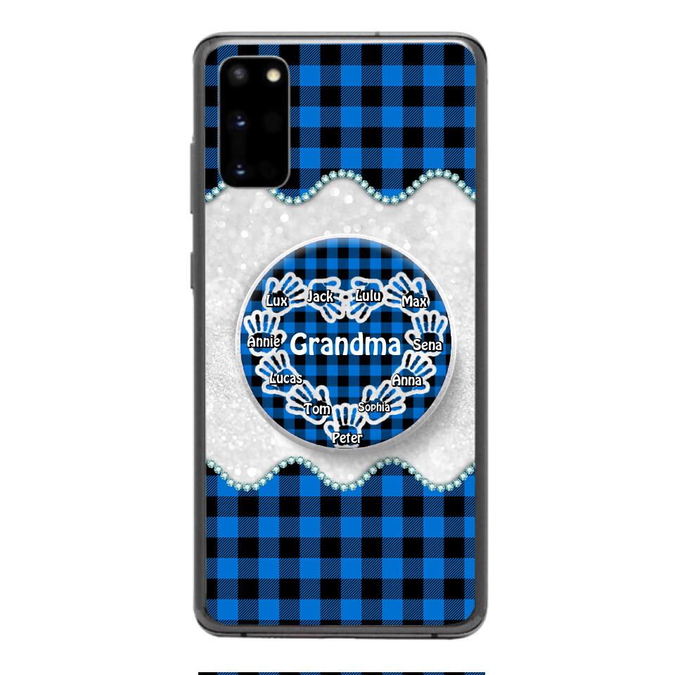 Personalized Grandma Kid Phone Case + Grip Printed 22MAR-DT31