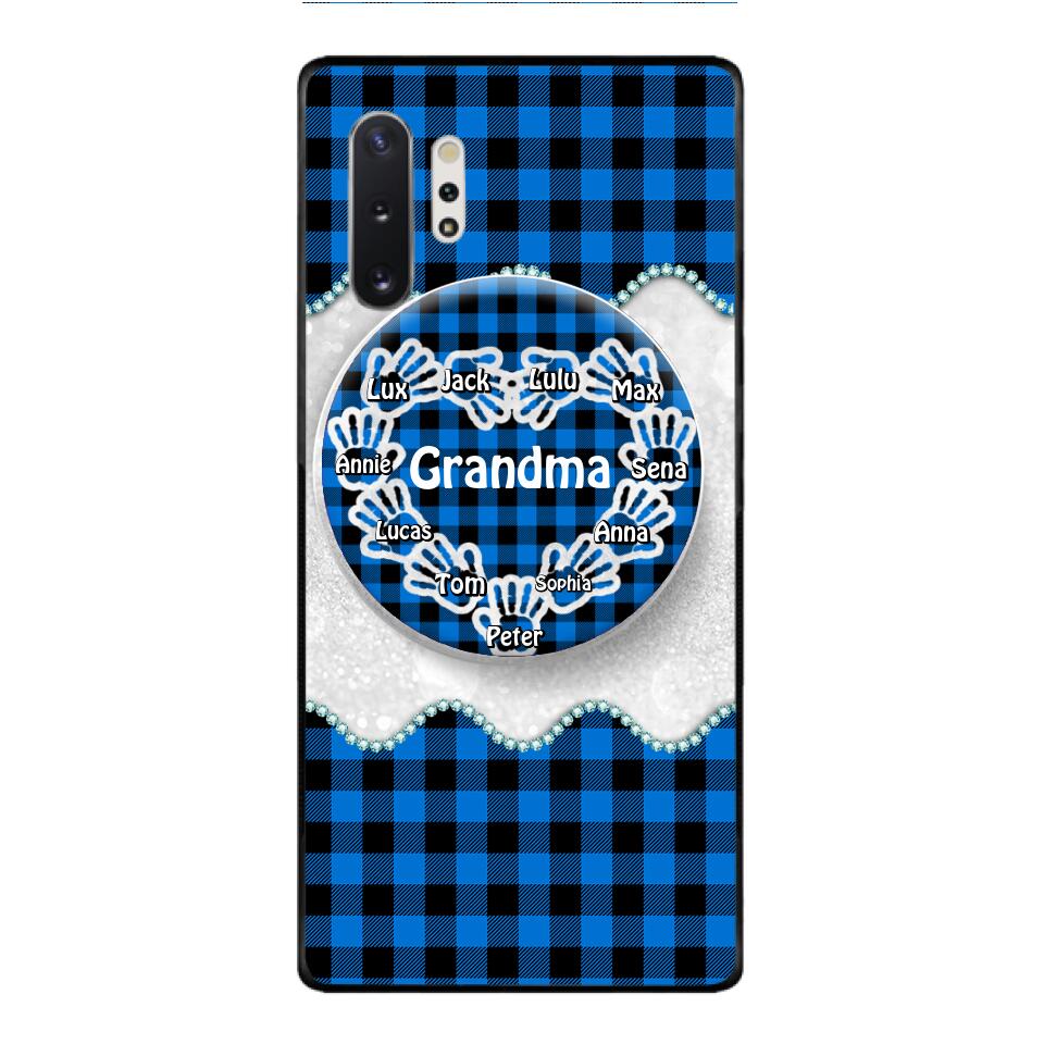 Personalized Grandma Kid Phone Case + Grip Printed 22MAR-DT31