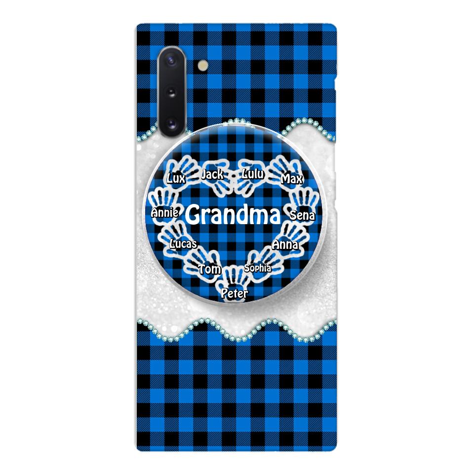 Personalized Grandma Kid Phone Case + Grip Printed 22MAR-DT31