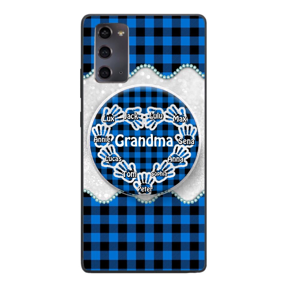 Personalized Grandma Kid Phone Case + Grip Printed 22MAR-DT31