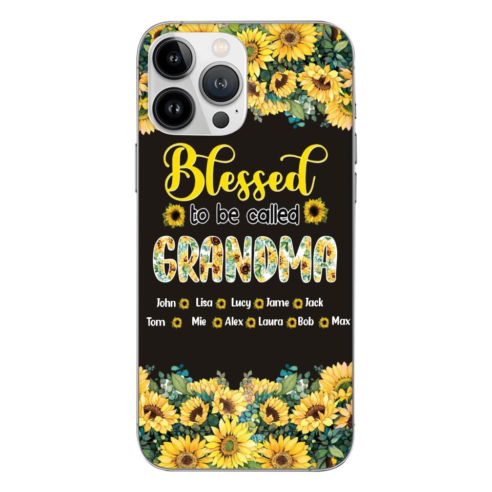 PERSONALIZED GRANDMA SUNFLOWER PHONECASE 3N 0104