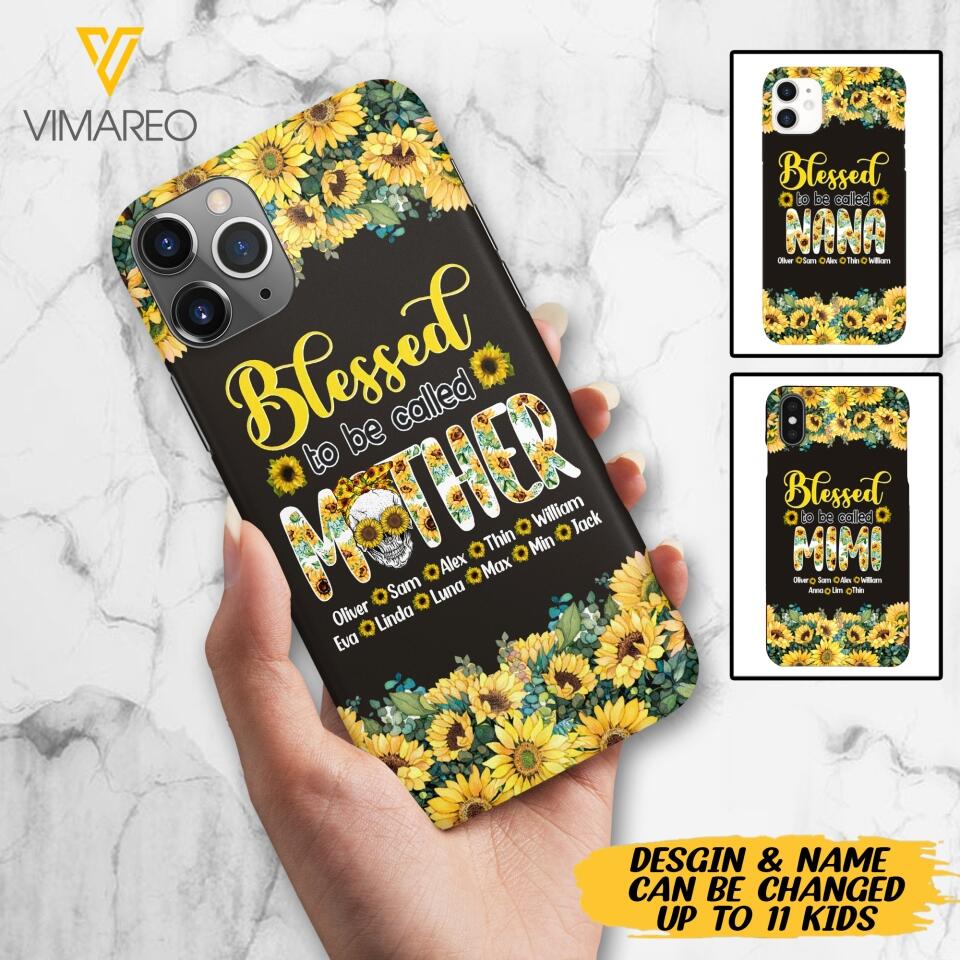 PERSONALIZED GRANDMA SUNFLOWER PHONECASE 3N 0104