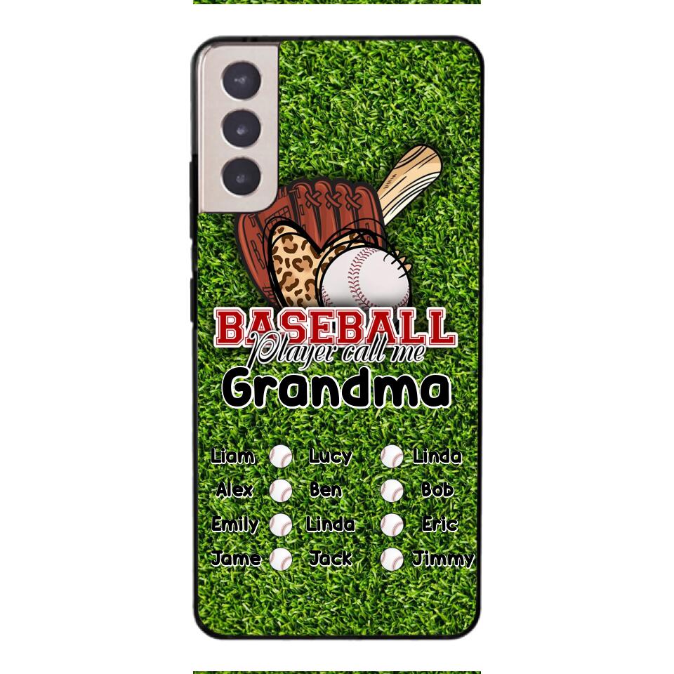 PERSONALIZED GRANDMA BASEBALL PHONECASE M3Q 0104