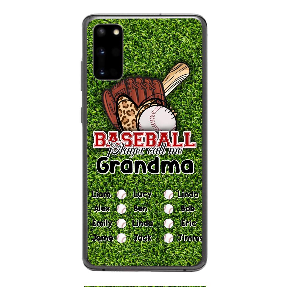 PERSONALIZED GRANDMA BASEBALL PHONECASE M3Q 0104