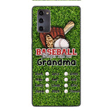 PERSONALIZED GRANDMA BASEBALL PHONECASE M3Q 0104