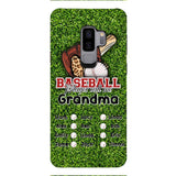 PERSONALIZED GRANDMA BASEBALL PHONECASE M3Q 0104