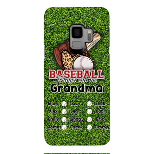 PERSONALIZED GRANDMA BASEBALL PHONECASE M3Q 0104