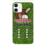 PERSONALIZED GRANDMA BASEBALL PHONECASE M3Q 0104