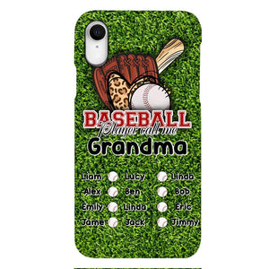 PERSONALIZED GRANDMA BASEBALL PHONECASE M3Q 0104