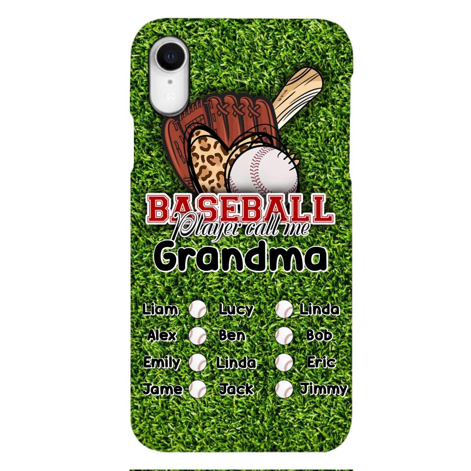 PERSONALIZED GRANDMA BASEBALL PHONECASE M3Q 0104