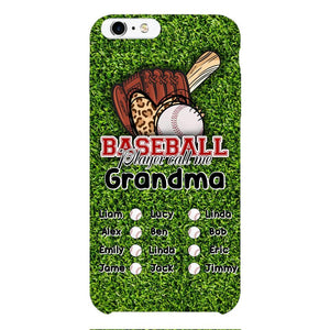 PERSONALIZED GRANDMA BASEBALL PHONECASE M3Q 0104