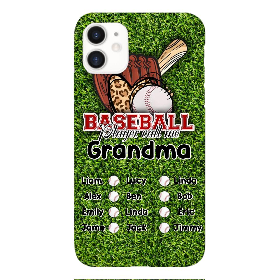 PERSONALIZED GRANDMA BASEBALL PHONECASE M3Q 0104