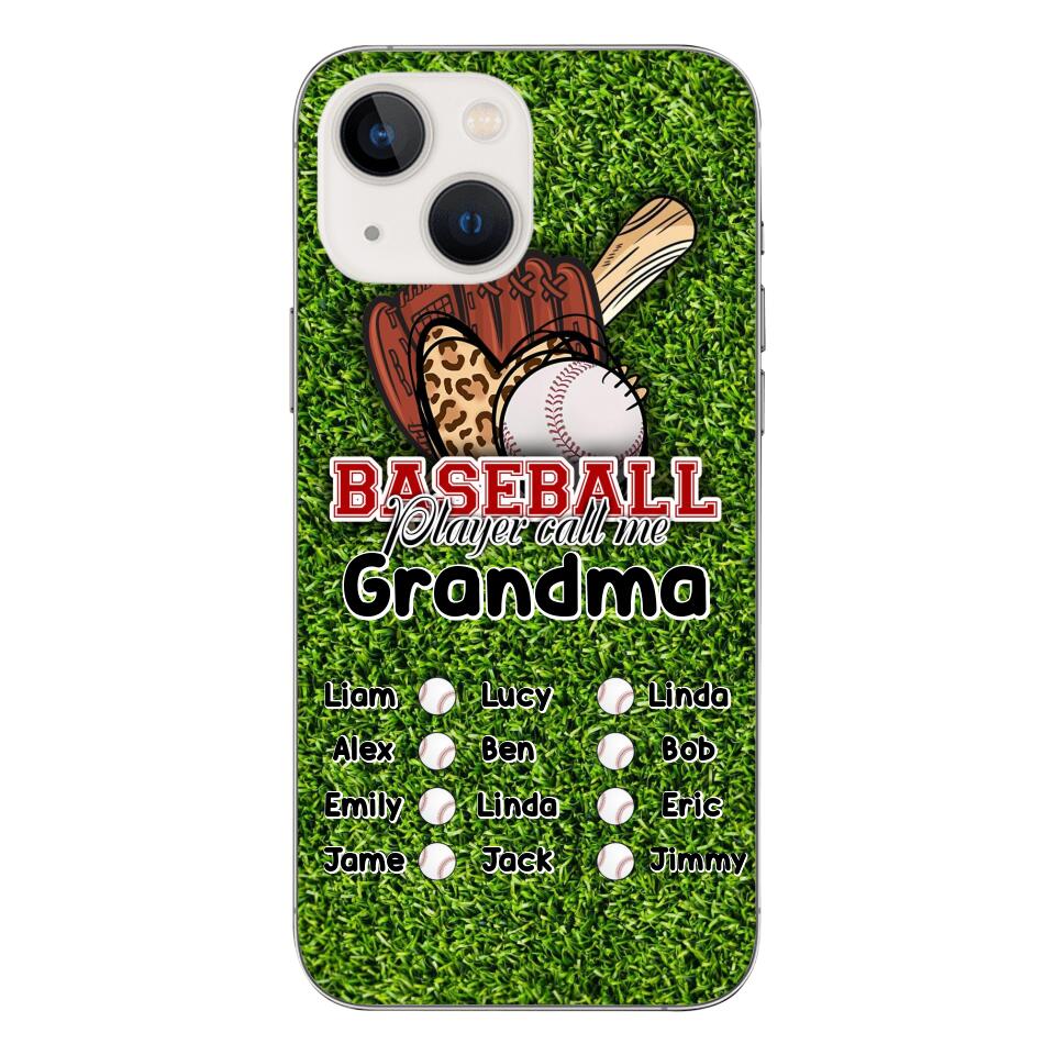 PERSONALIZED GRANDMA BASEBALL PHONECASE M3Q 0104