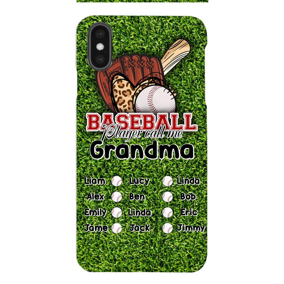 PERSONALIZED GRANDMA BASEBALL PHONECASE M3Q 0104