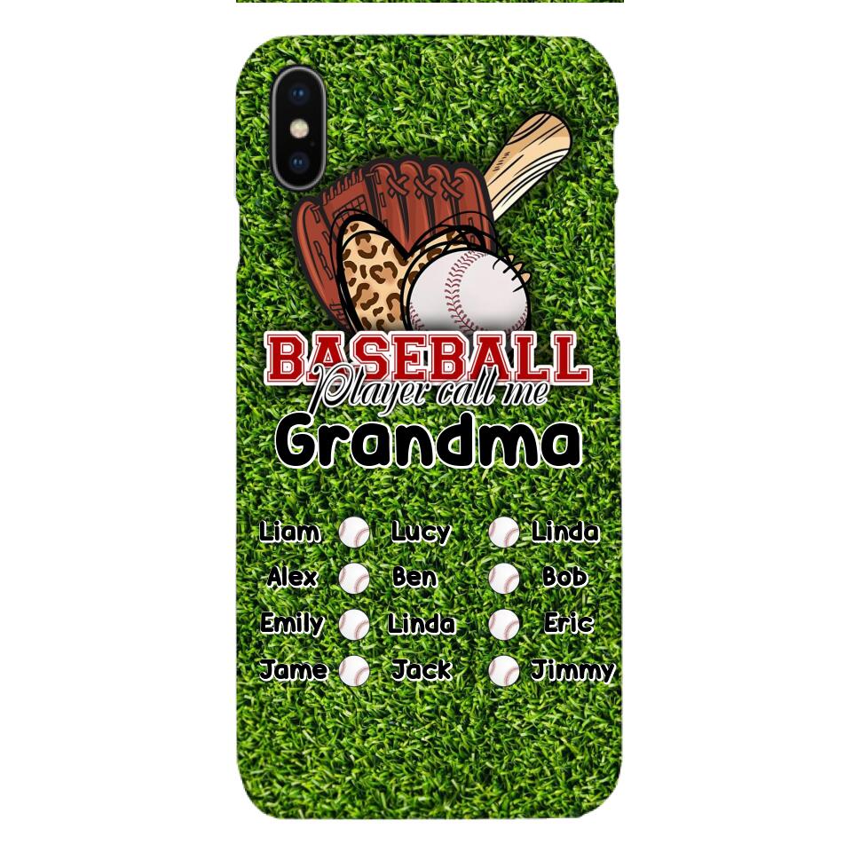 PERSONALIZED GRANDMA BASEBALL PHONECASE M3Q 0104