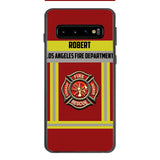 Personalized U.S Firefighter Phone Case Printed 22APR-LN01