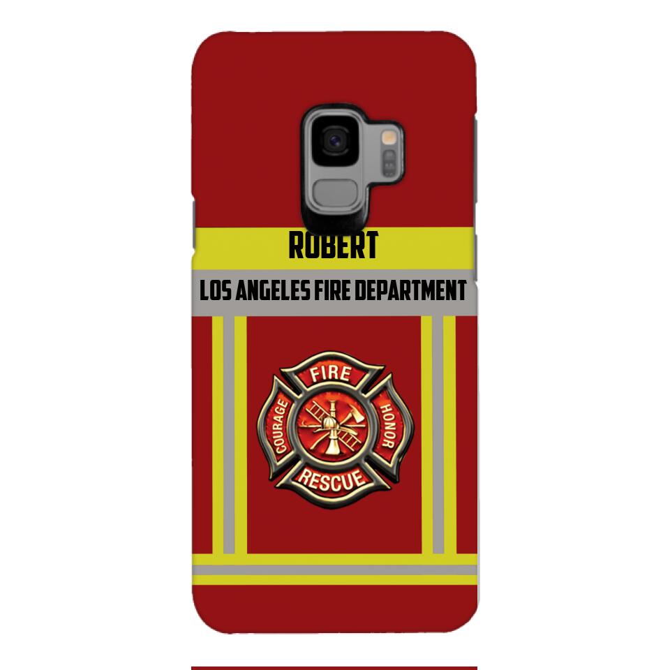 Personalized U.S Firefighter Phone Case Printed 22APR-LN01