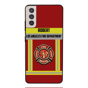 Personalized U.S Firefighter Phone Case Printed 22APR-LN01